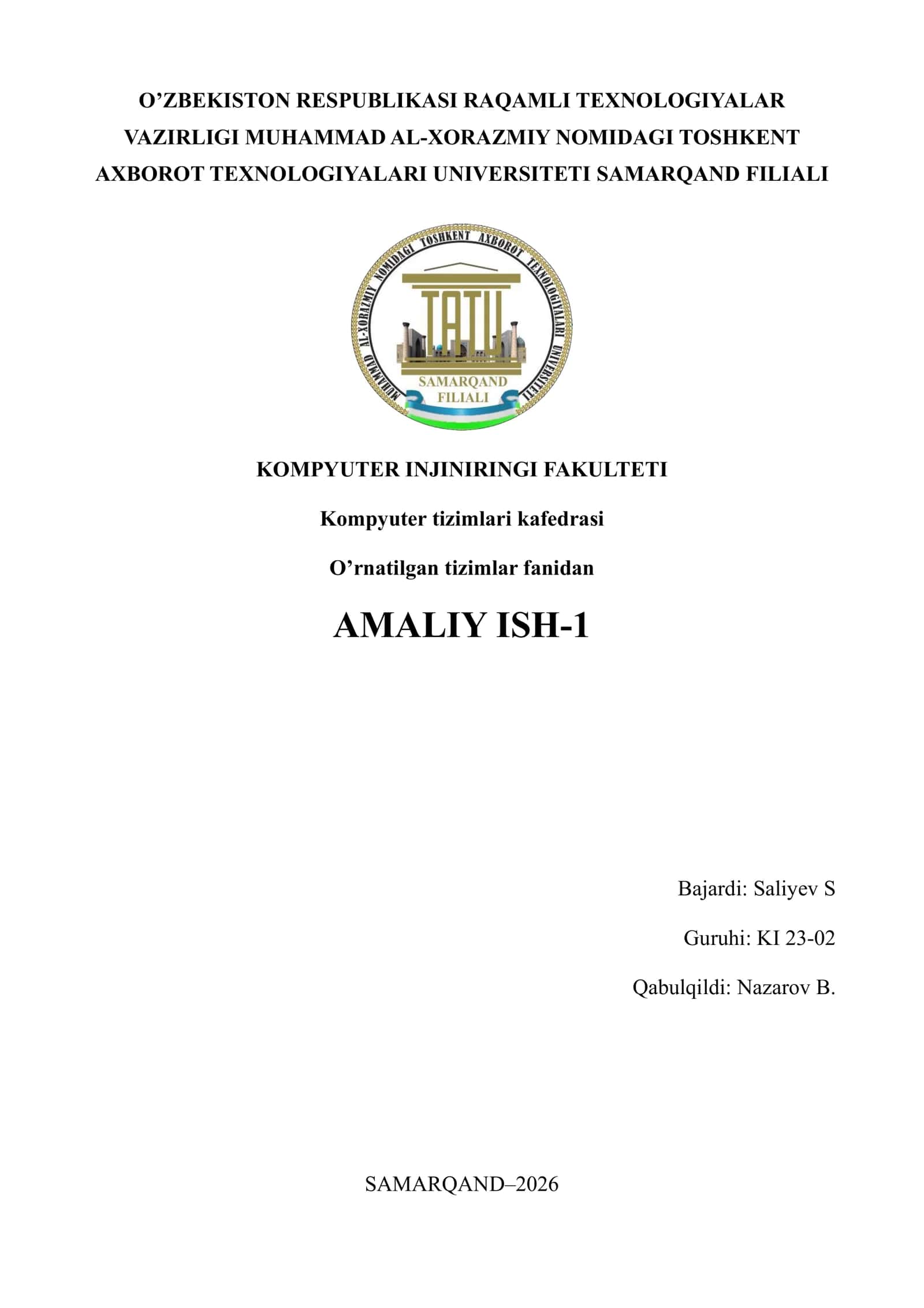 AMALIY ISH-1 1
