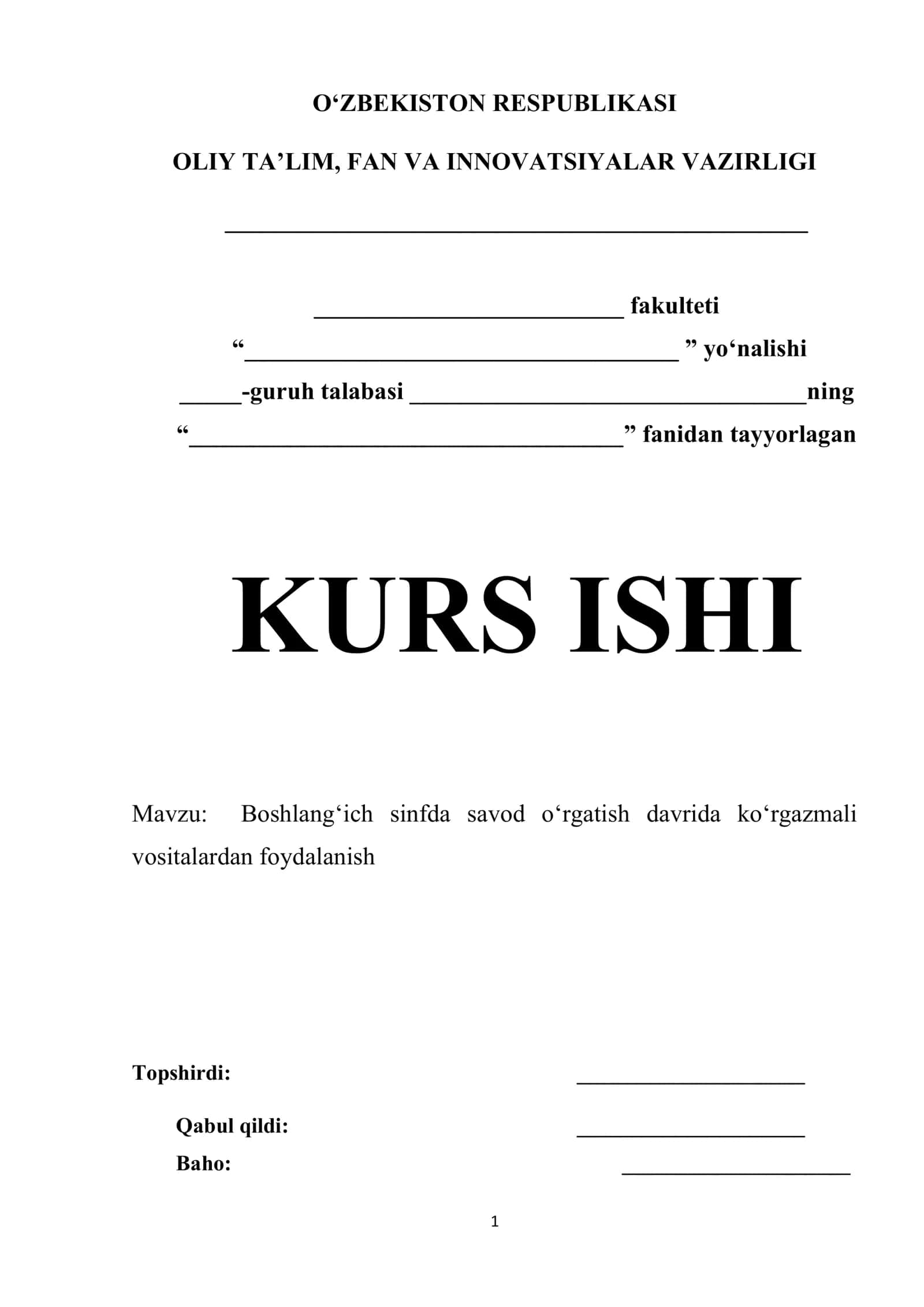 Boshlang‘ich sinfda savod o‘rgatish davrida ko‘rgazmali vositalardan foydalanish 1