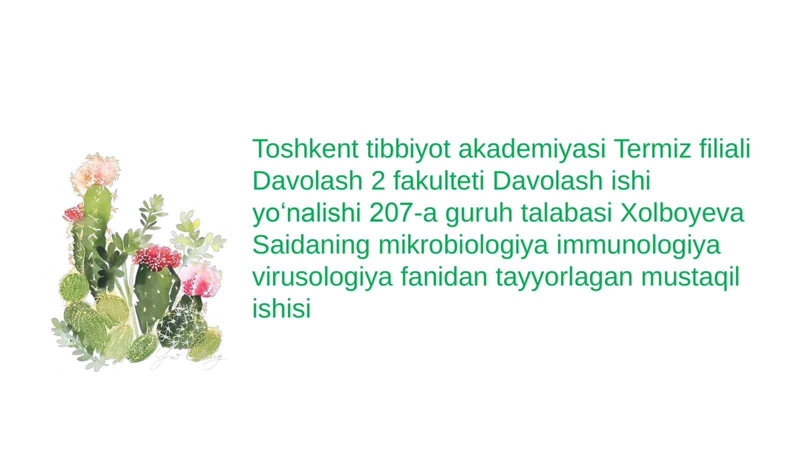 Kasalxona ichida tarqaluvchi (yatrogen) yuqumli kasalliklar qoʻzgʻatuvchilar va ularni labaratoriya tashxislari 1