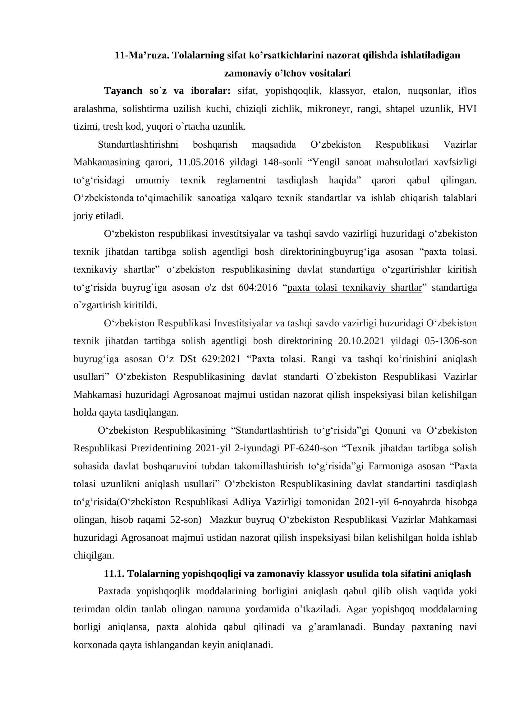Ixtisoslashtirilgan mavzular bo'yicha amaliy ish 1