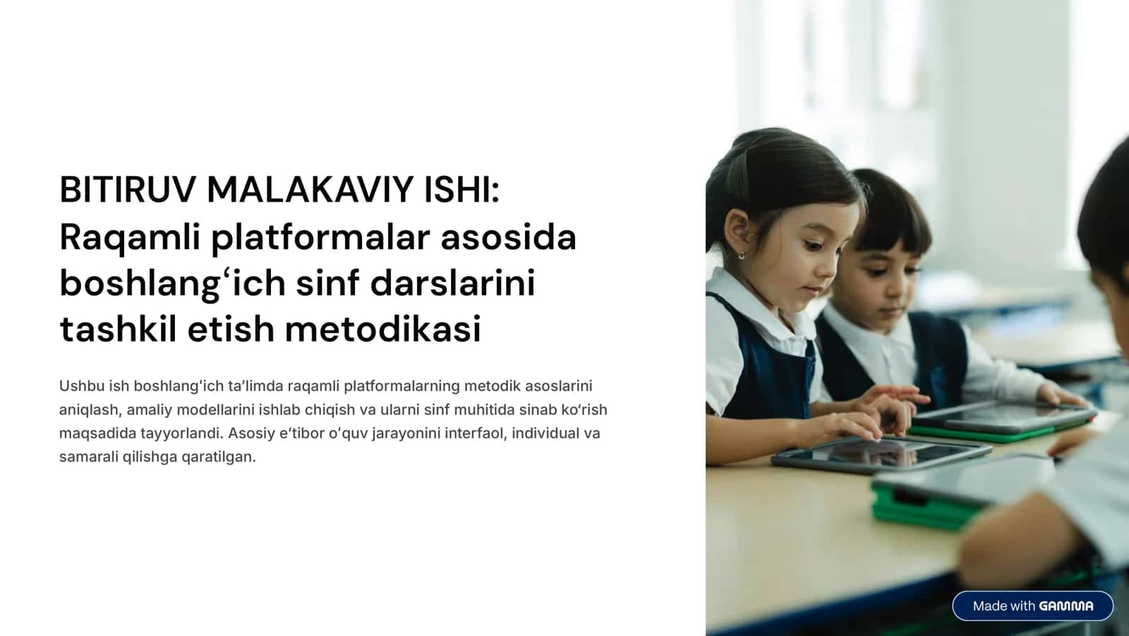 BITIRUV MALAKAVIY ISHI 1