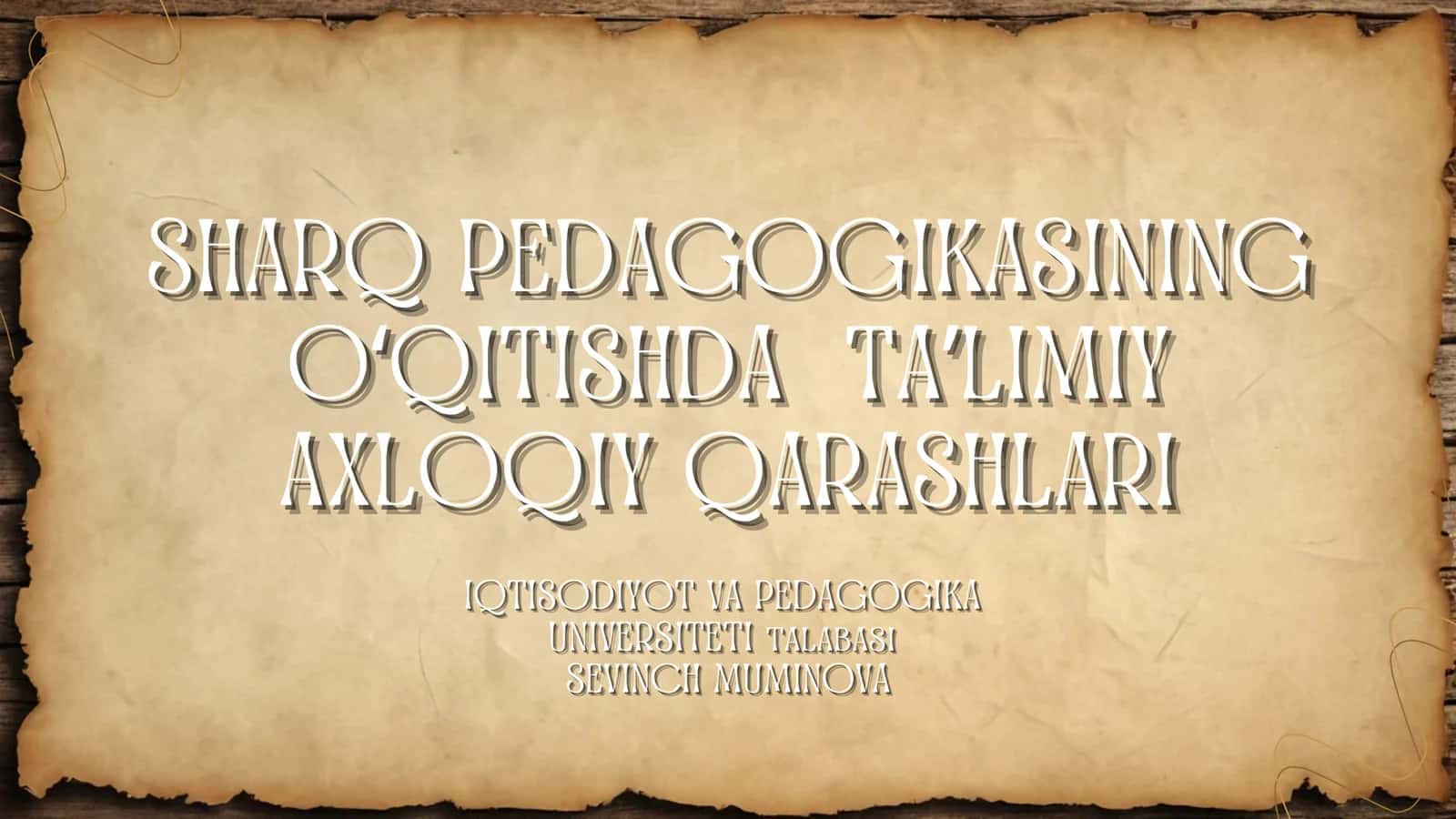 Sharq pedagogikasi 1