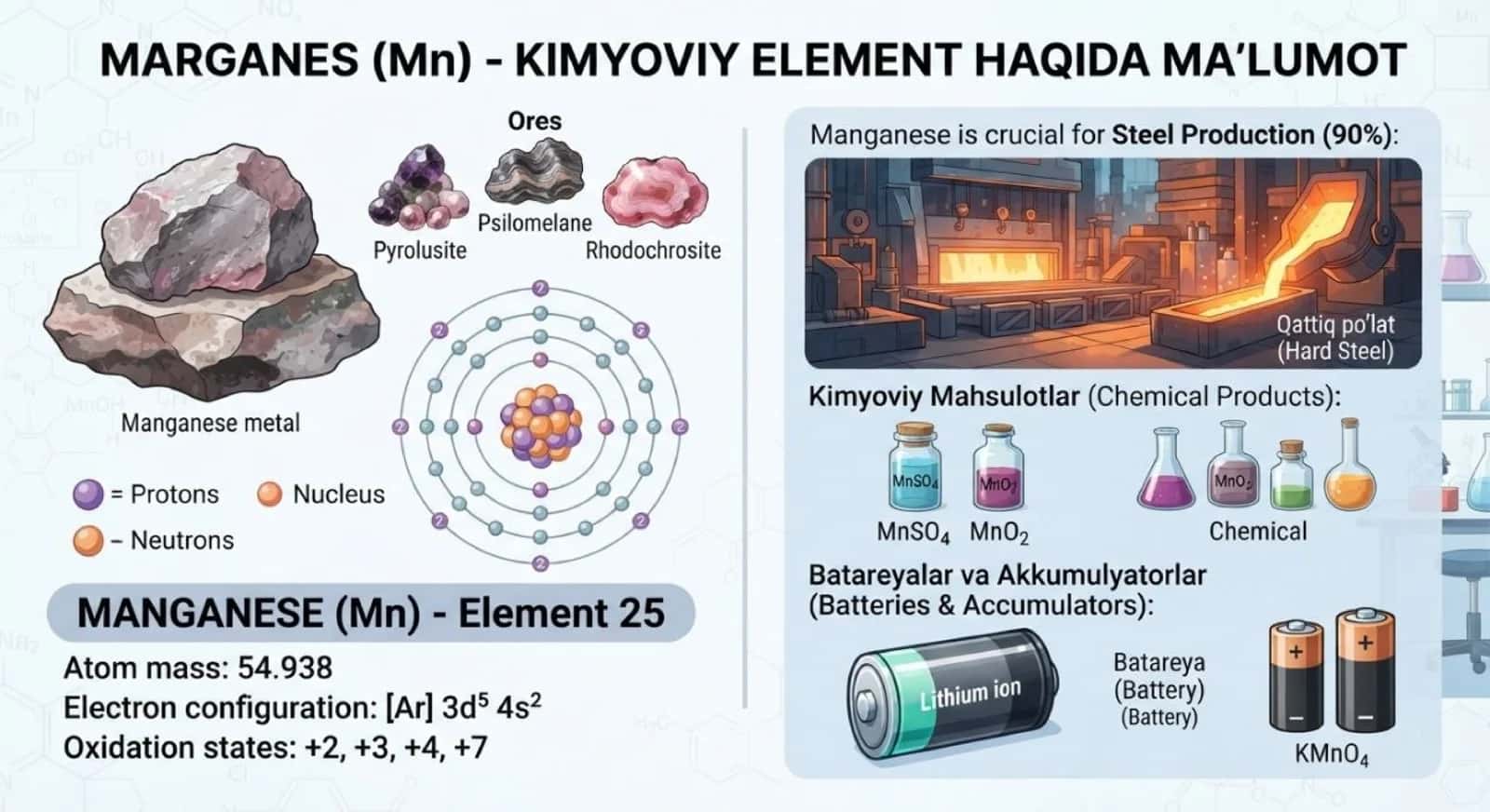 Kremniy va Marganest elementi haqida taqdimot 1
