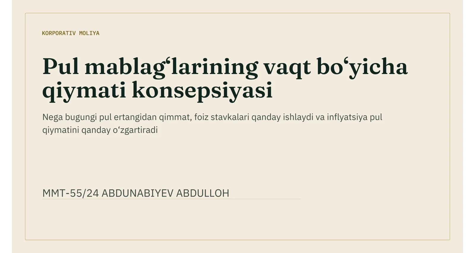 MMT-55/24 ABDUNABIYEV ABDULLOH 1