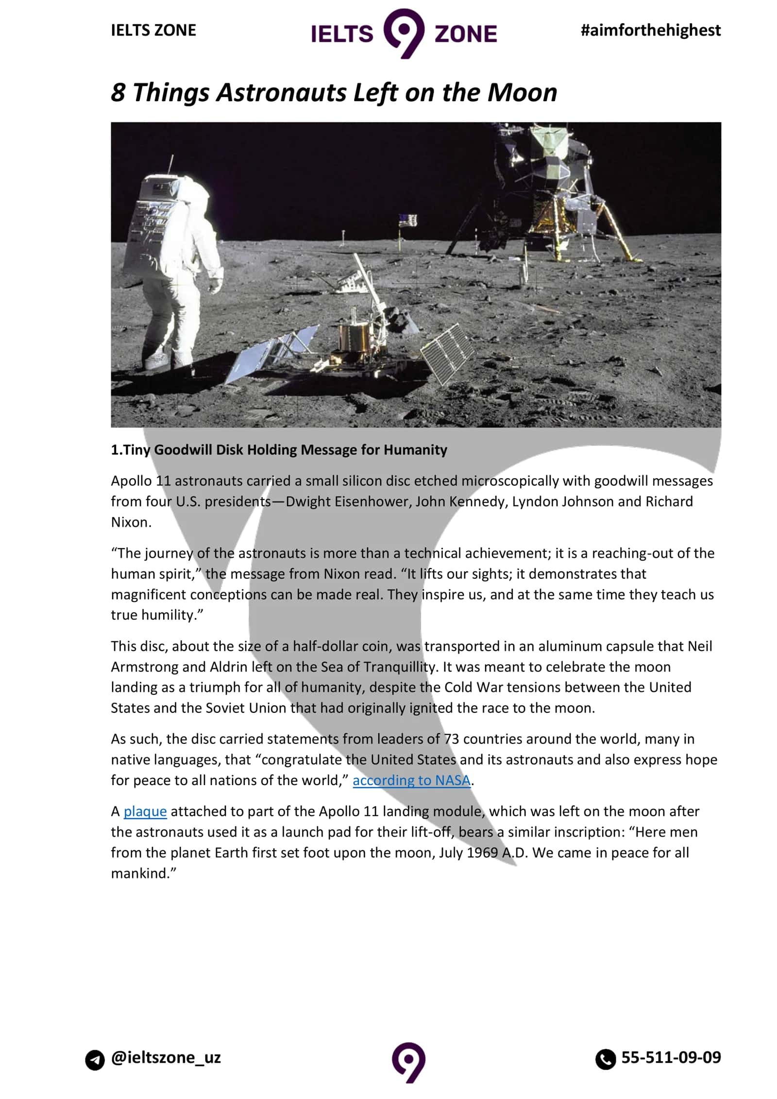 8 Things Astronauts Left on the Moon 1