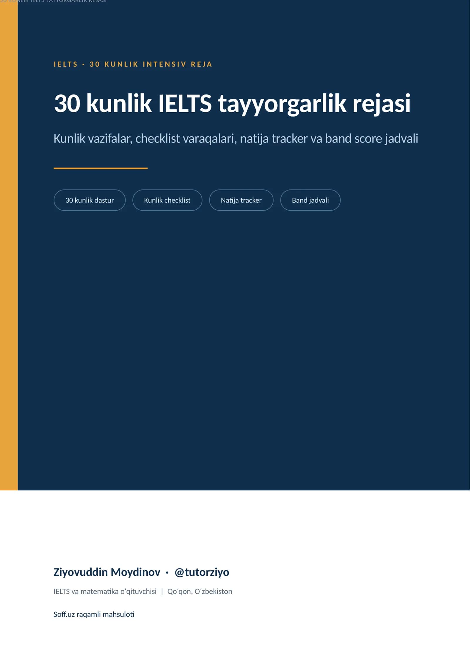30 kunlik IELTS tayyorgarlik rejasi 1