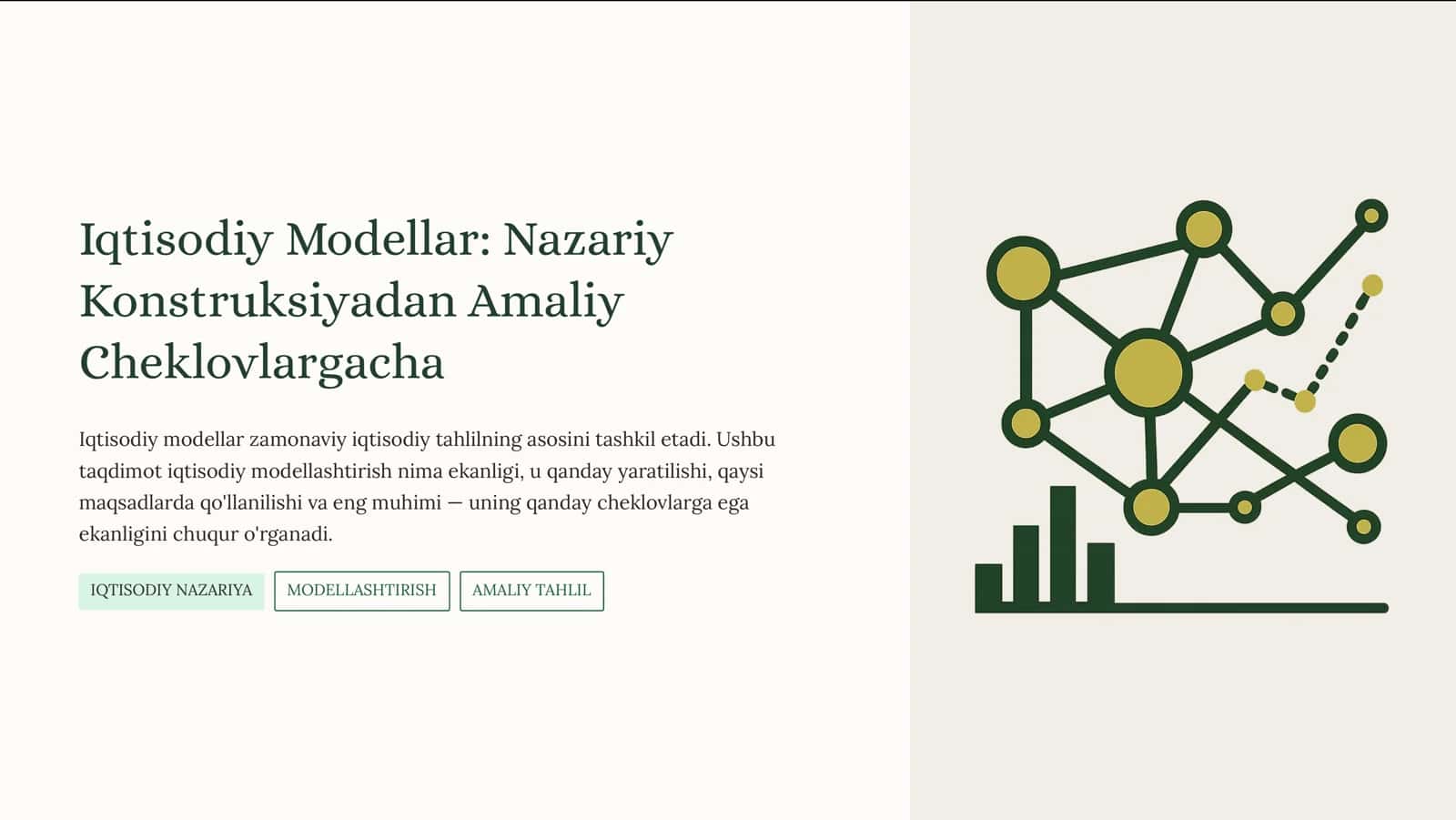 Iqtisodiy Modellar: Nazariy 1