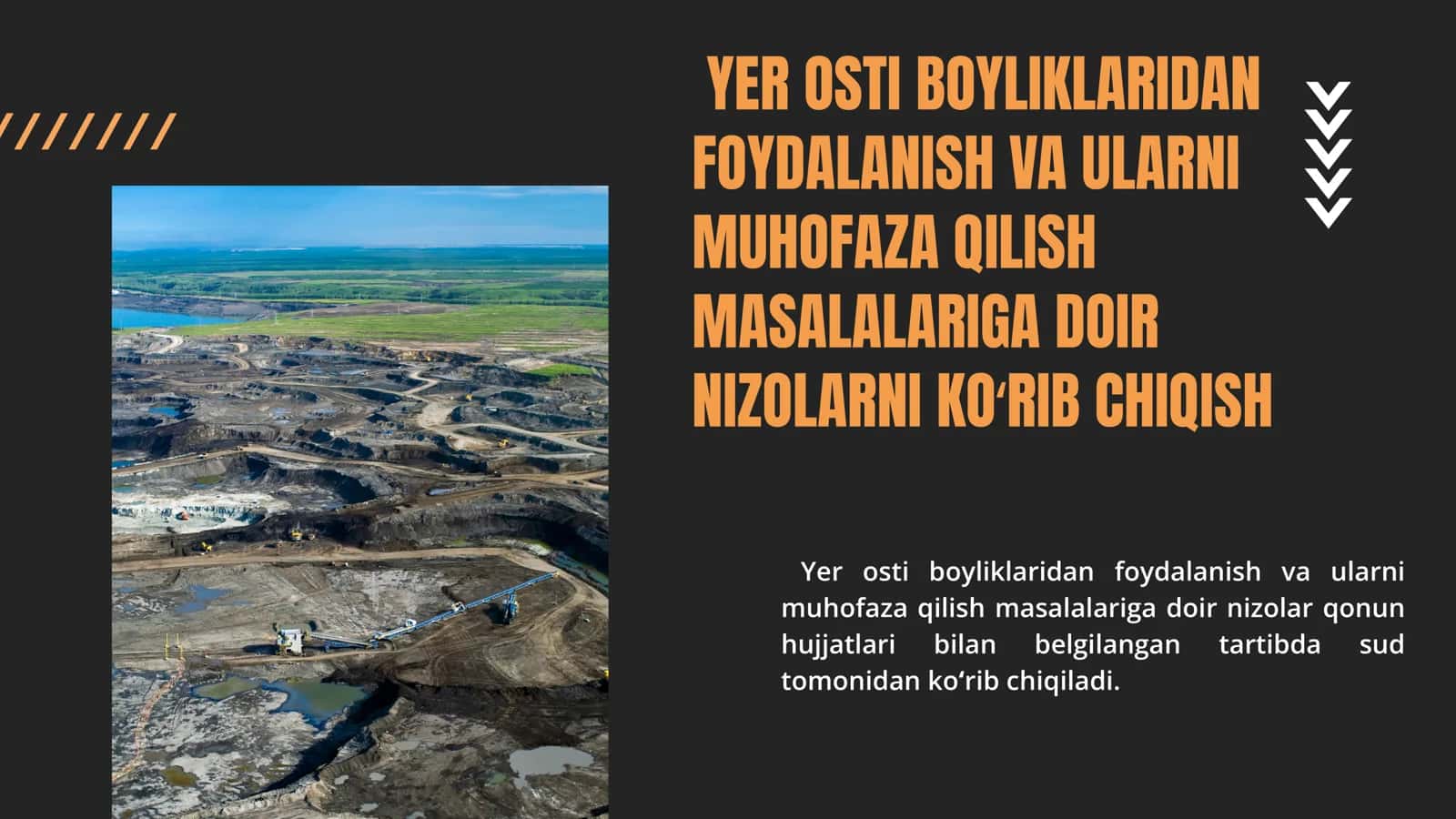 Yer osti boyliklarini muhofaza qilish 1
