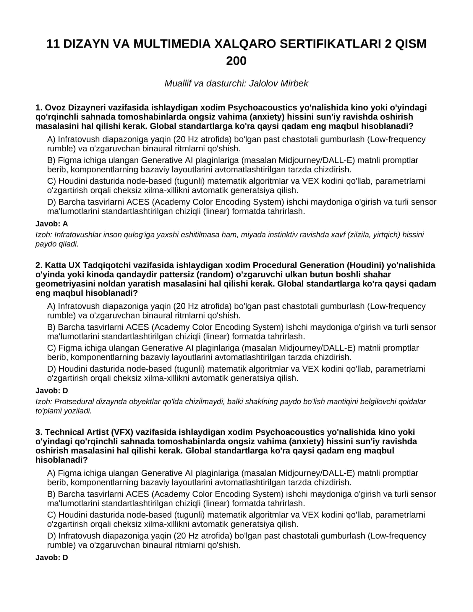 11 DIZAYN VA MULTIMEDIA XALQARO SERTIFIKATLARI 2 QISM 1