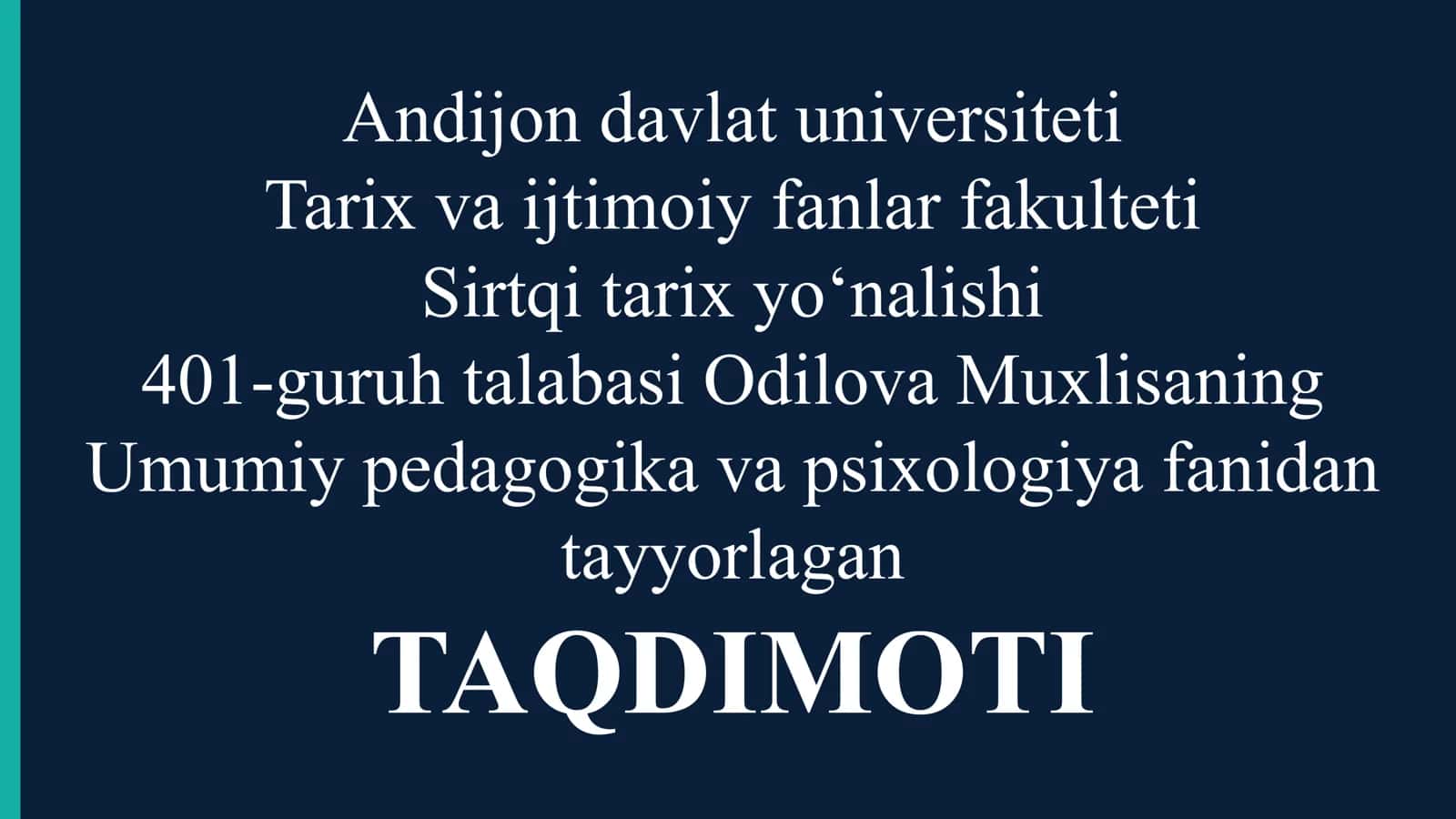 Rivojlangan xorijiy mamlakatlar da ta’lim tizimi TAQDIMOTI 1