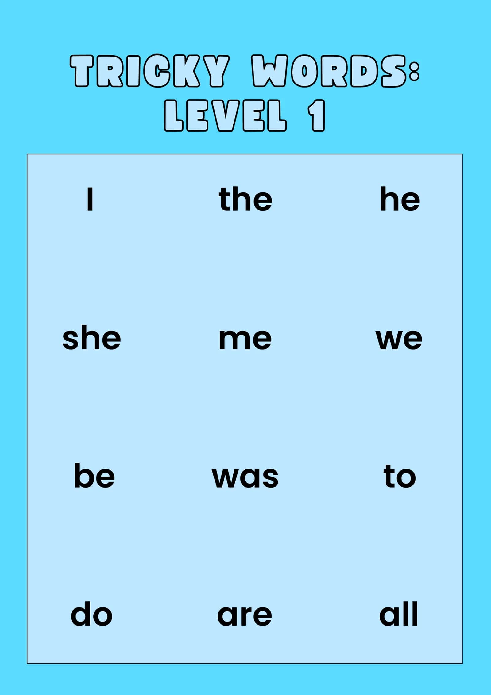 Tricky words, imlo va o'qish 1