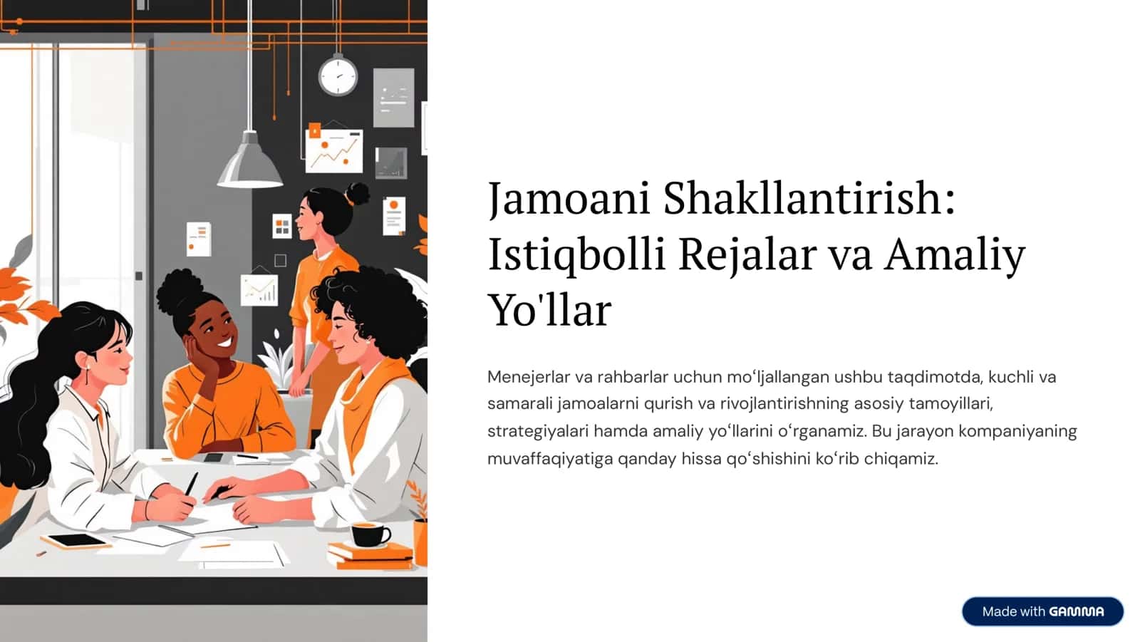 Jamoani Shakllantirish: Istiqbolli Rejalar va Amaliy Yo'llar 1