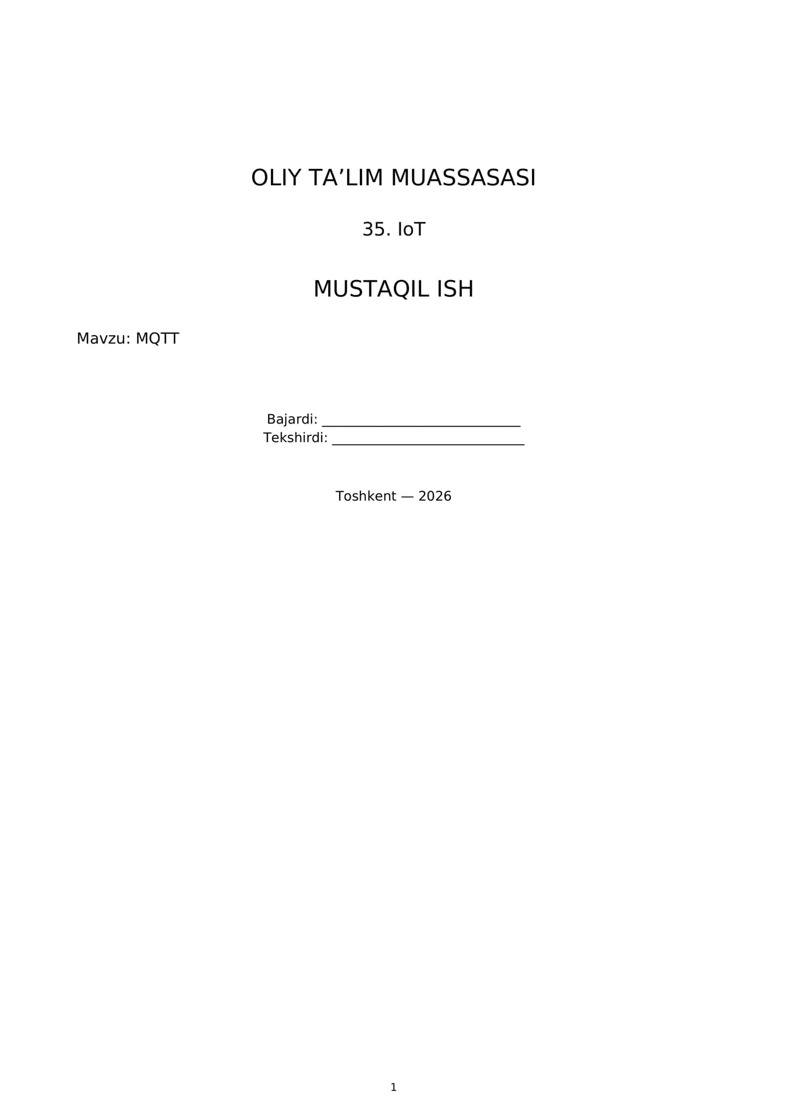 MQTT 1