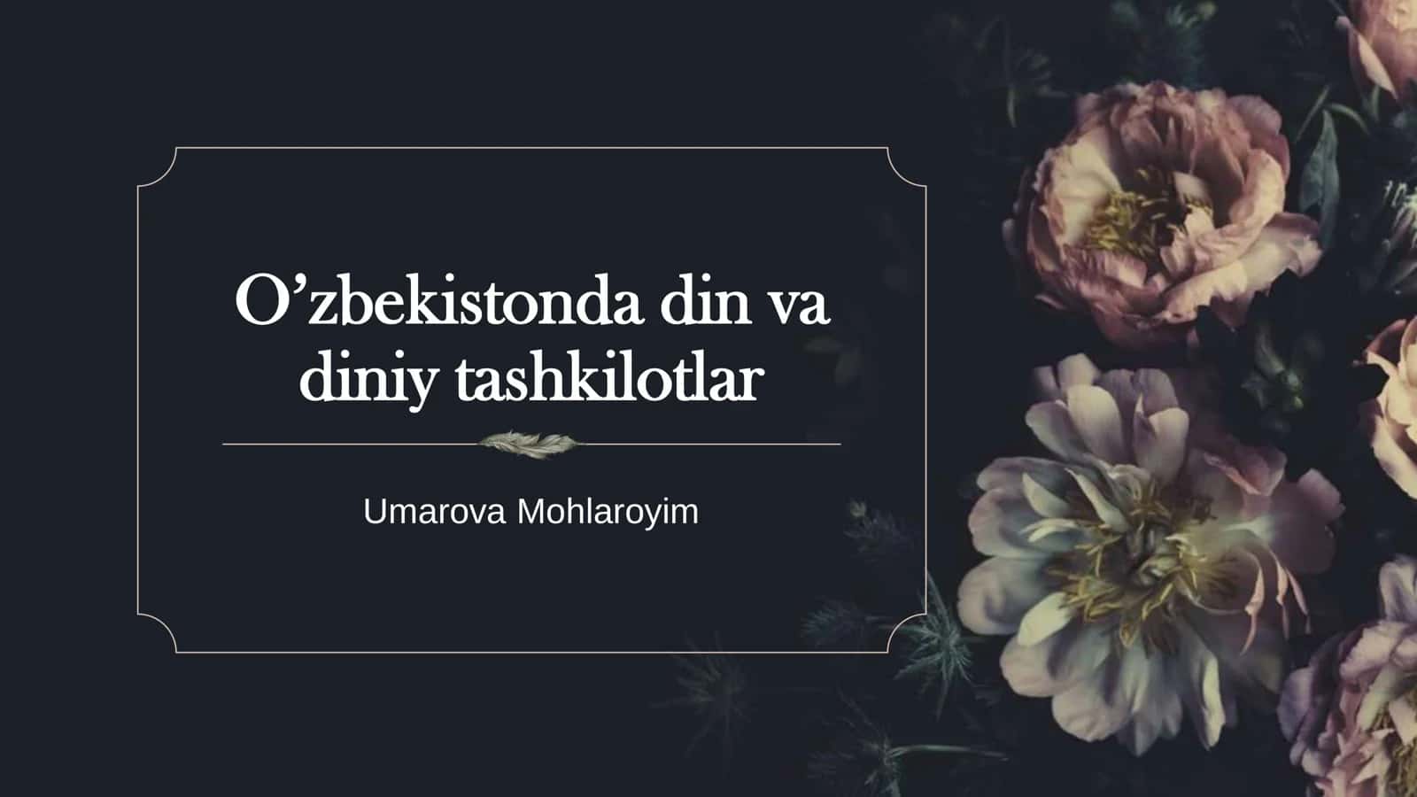 O’zbekistonda din va diniy tashkilotlar 1