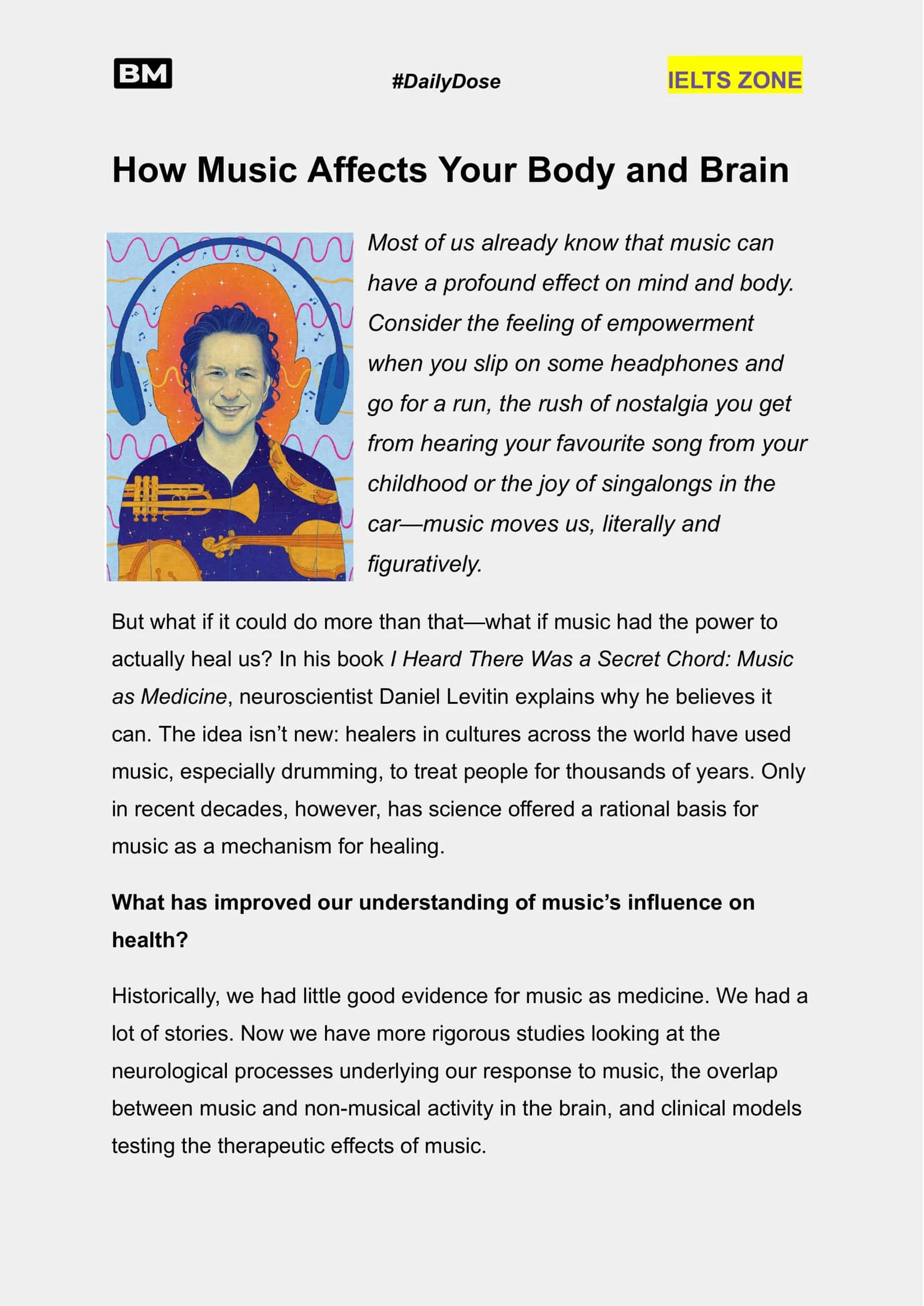 IELTS ZONE - How Music Affects Your Body and Brain 1