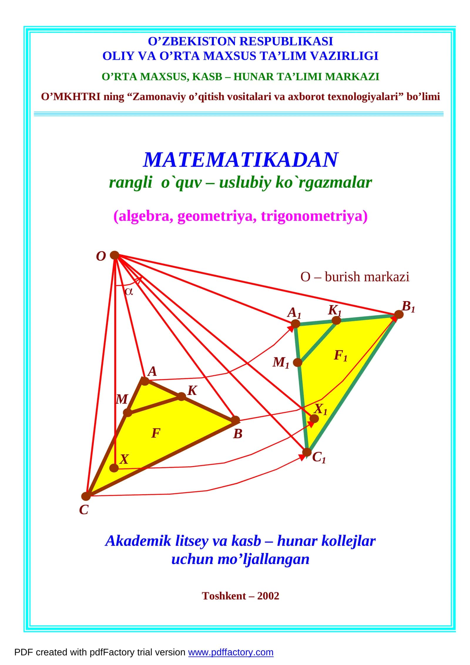 Matematikadan rangli o`quv – uslubiy ko`rgazmalar 1