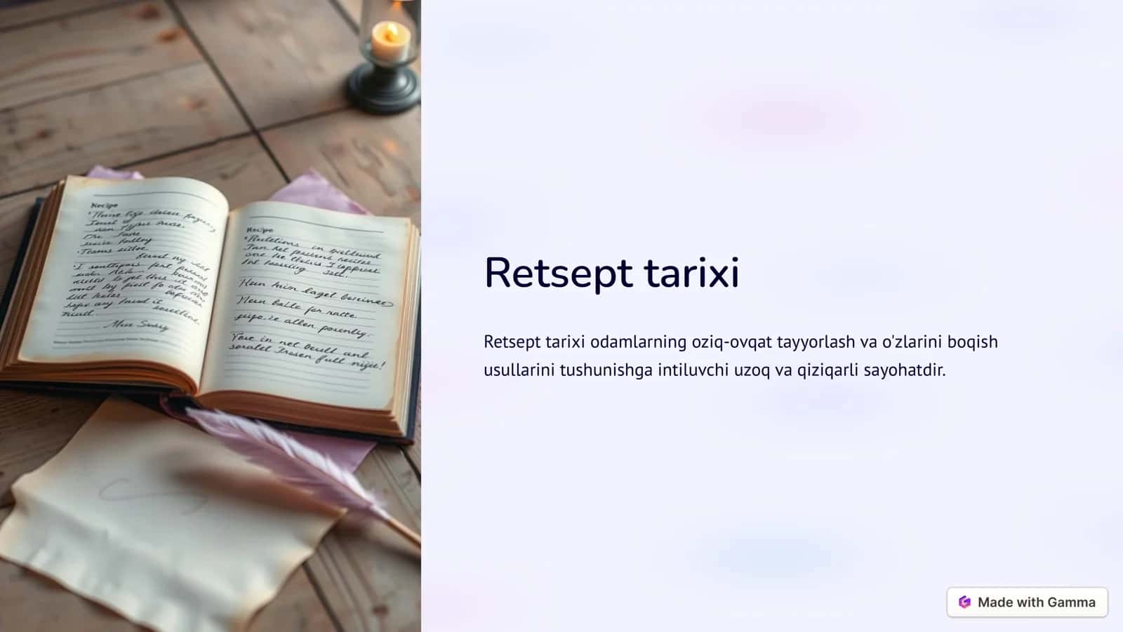 Retsept tarixi 1