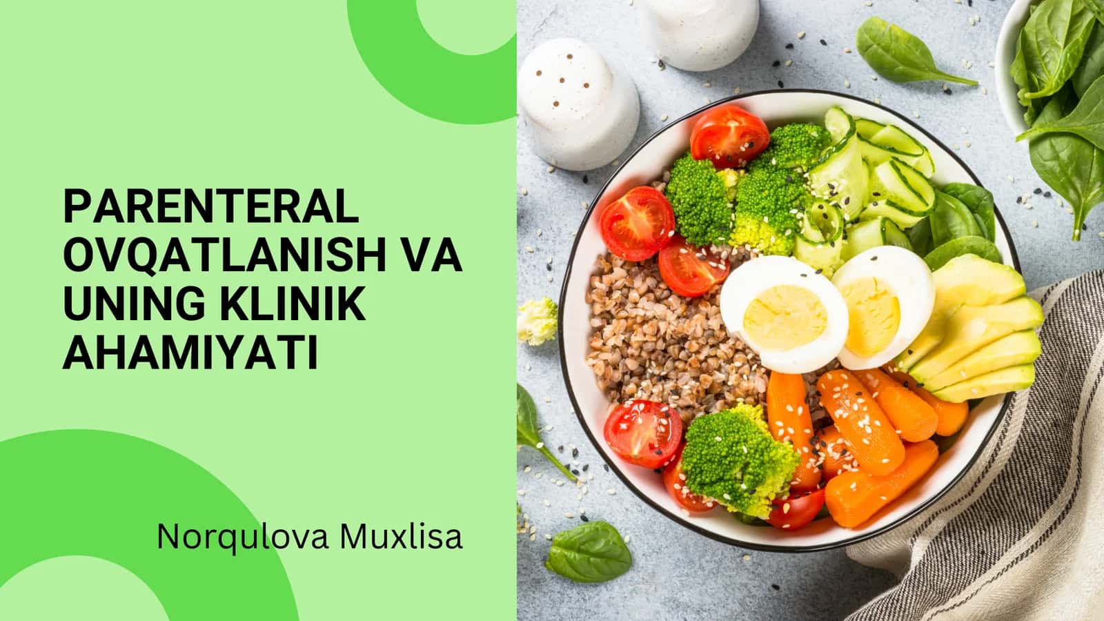 Parenteral ovqatlanish va uning klinik ahamiyati 1