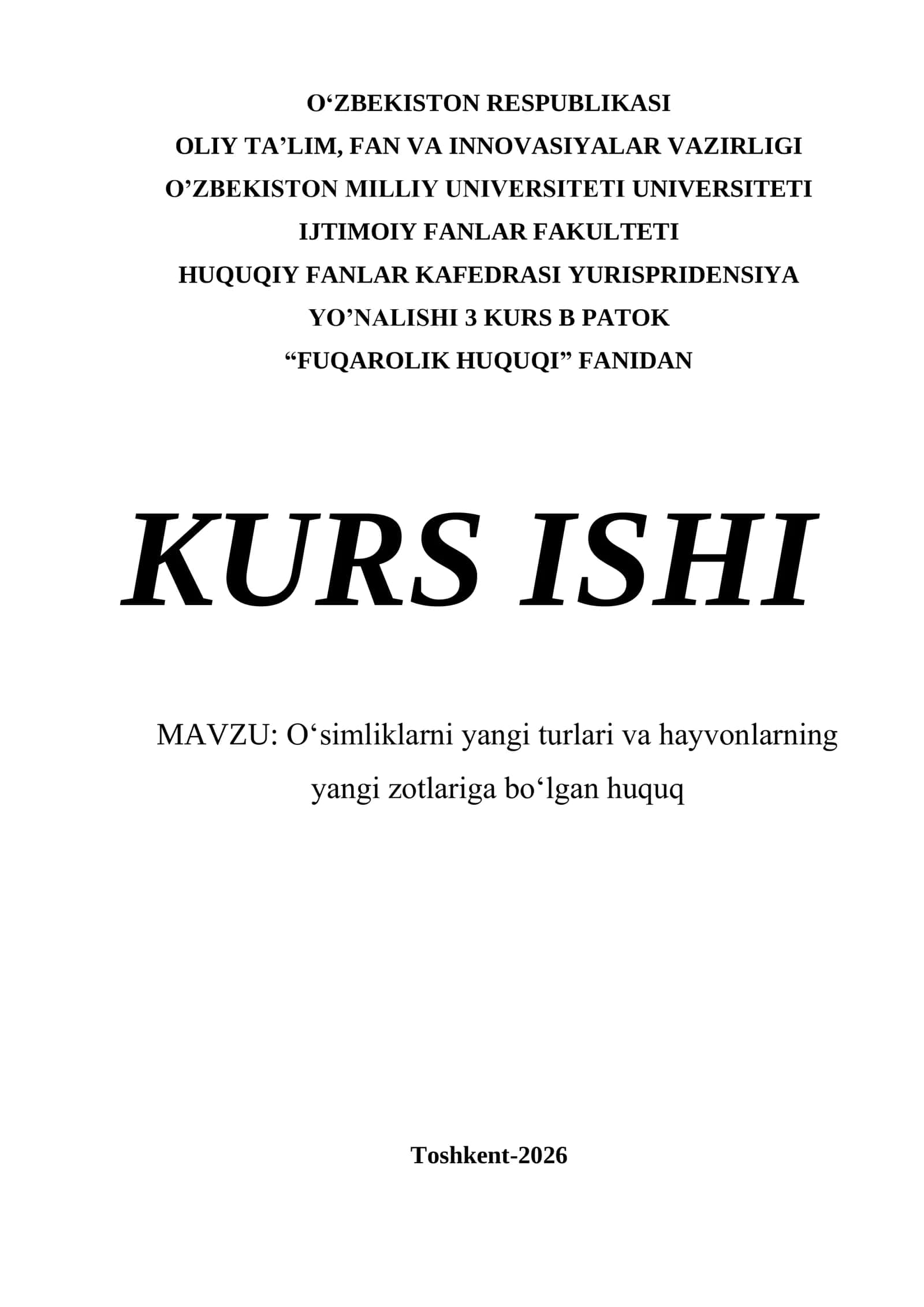 Oʻsimliklarni yangi turlari va hayvonlarning yangi zotlariga boʻlgan huquq 1