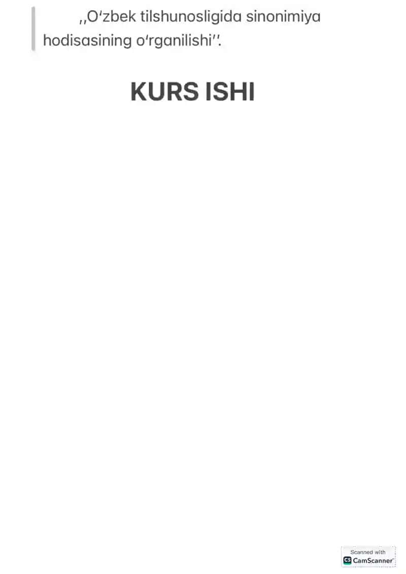 Sinonimiya Hodisasi 1