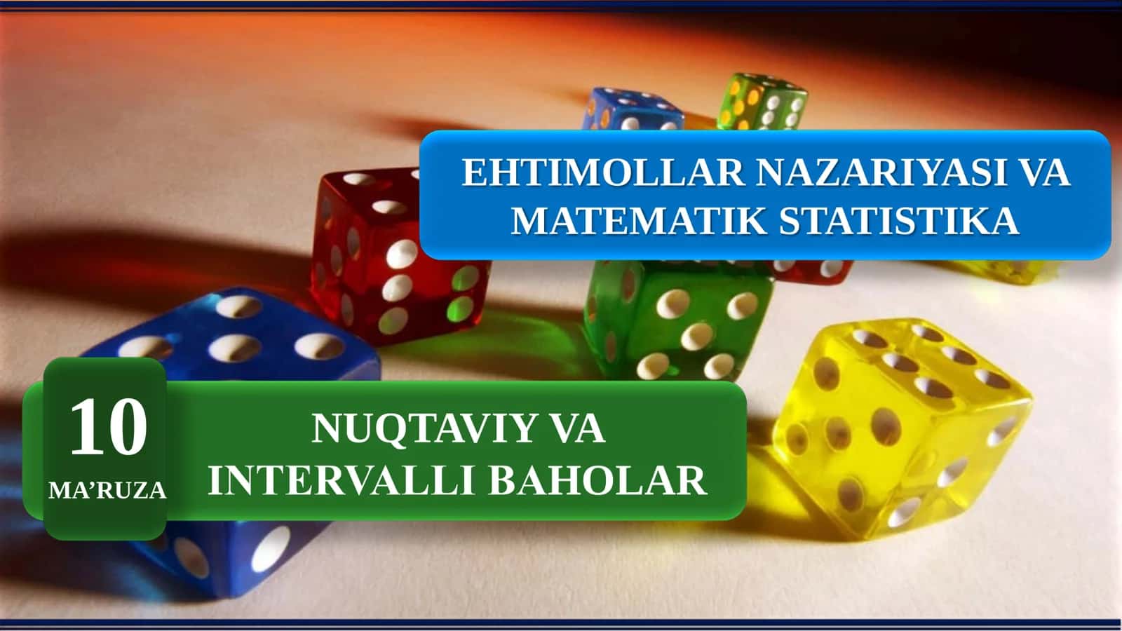 Nuqtaviy va intervalli baholar 1