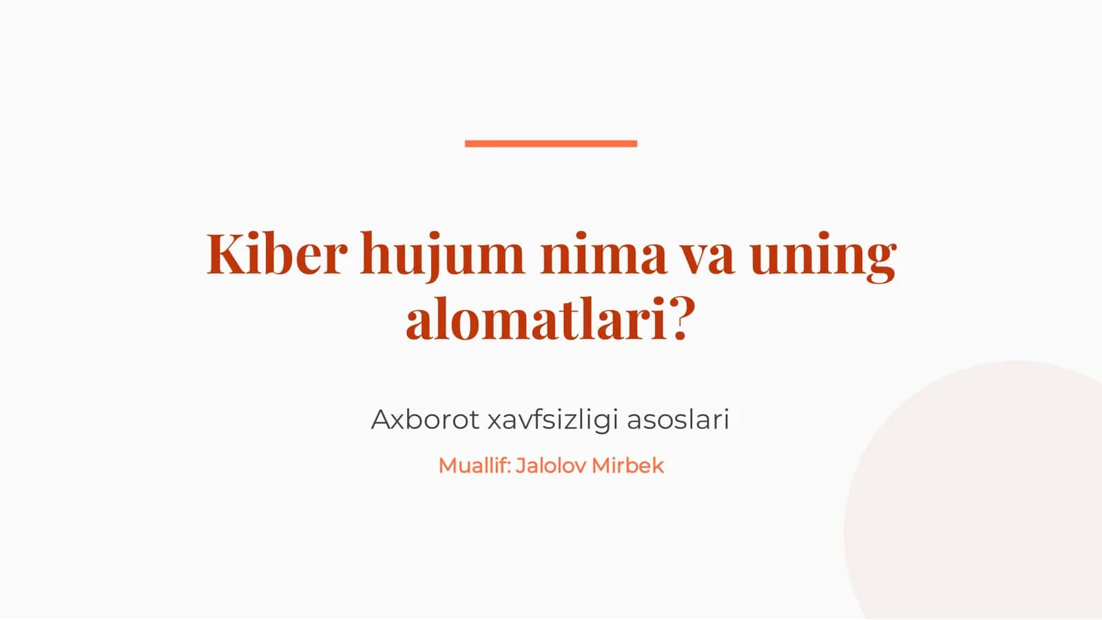 Kiber hujum nima va uning alomatlari? 1