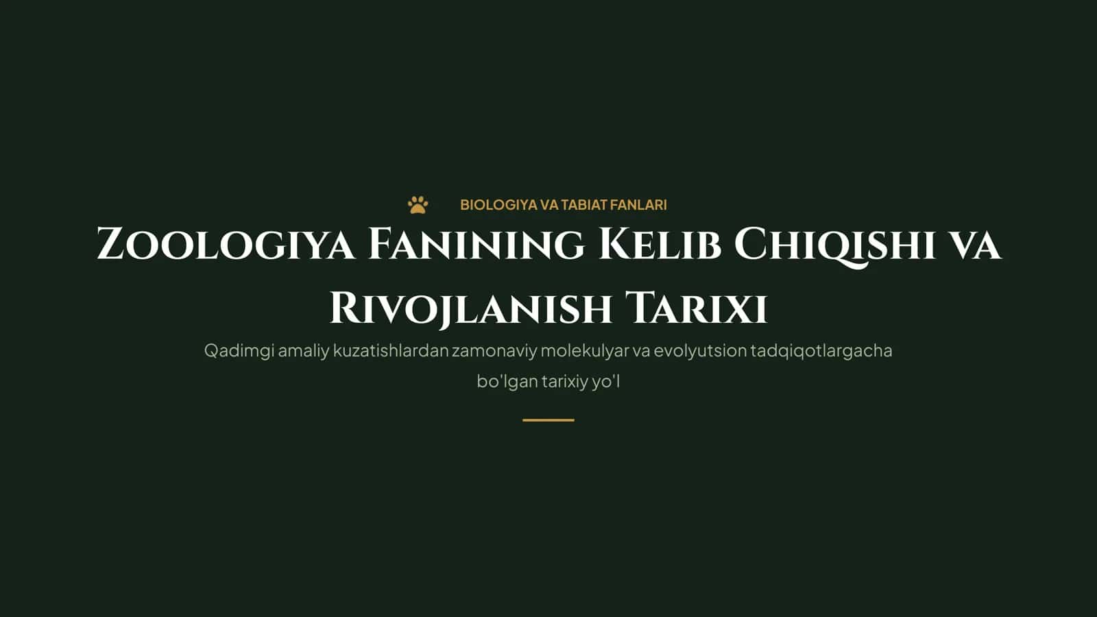 Zoologiya Fanining Kelib Chiqishi va Rivojlanish Tarixi 1