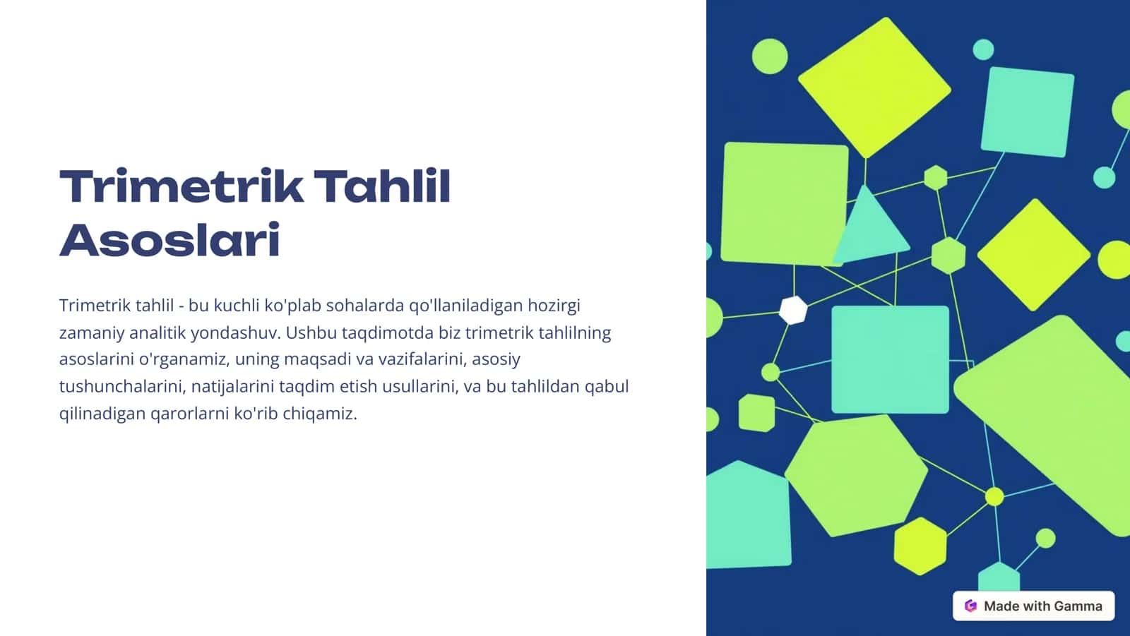 Trimetrik Tahlil 1