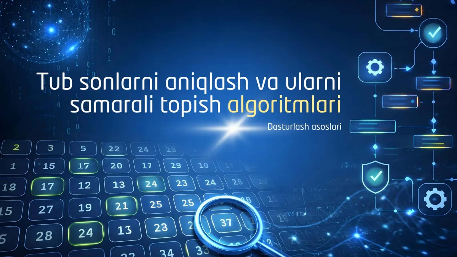Tub sonlarni aniqlash va ularni samarali topish algoritmlari 1