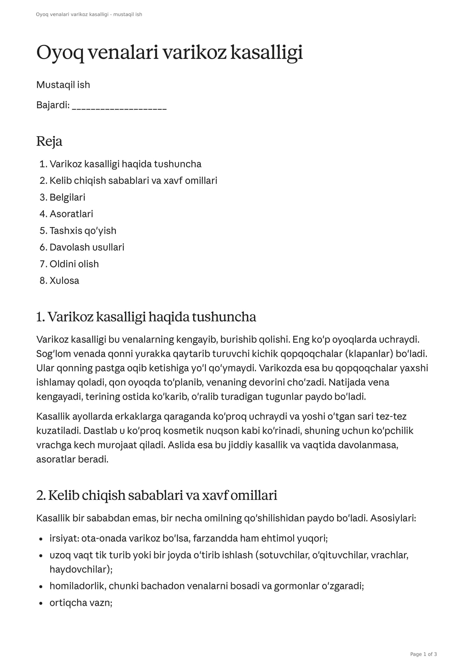 Oyoq venalari varikoz kasalligi 1