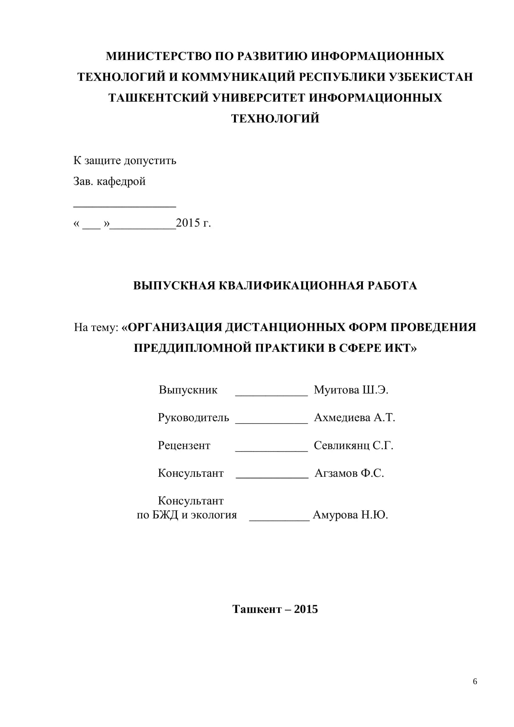 ВЫПУСКНАЯ КВАЛИФИКАЦИОННАЯ РАБОТА 1