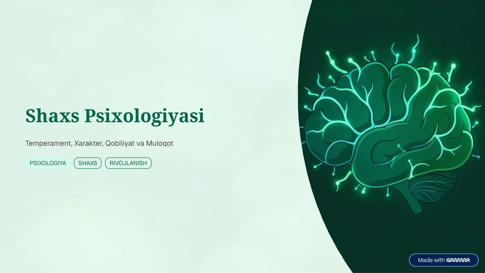 SHAXS PSIXOLOGIYASI: TEMPERAMENT, XARAKTER, QOBILIYAT VA MULOQOT 1