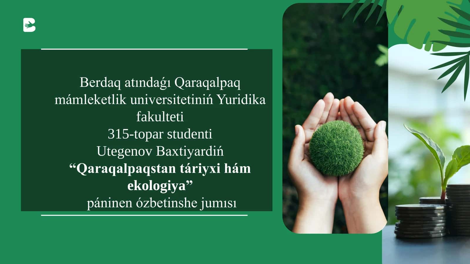 Qaraqalpaqstan táriyxi hám ekologiya 1