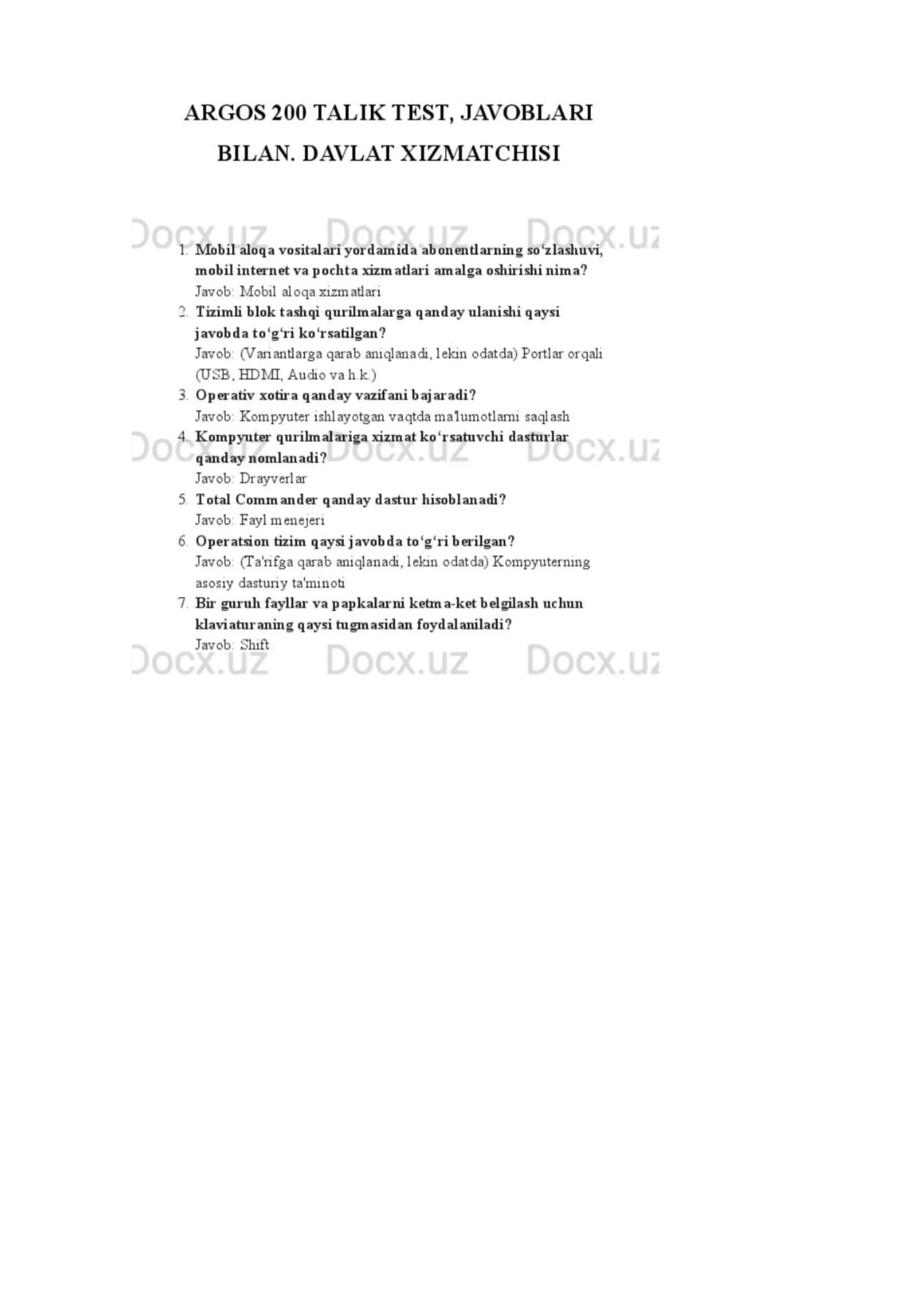 Argos 200 talik test javoblari 2026 1
