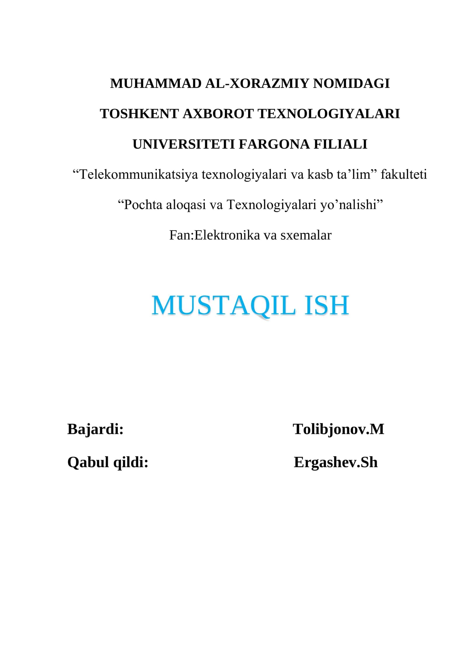 MDYa-tranzistorlarning volt-amper xarakteristikalari va parametrlarining ish rejimlariga hamda temperaturaga bog‘liqligi. 1
