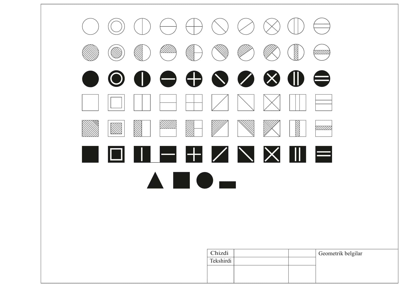 Geometrik shartli belgilar 1