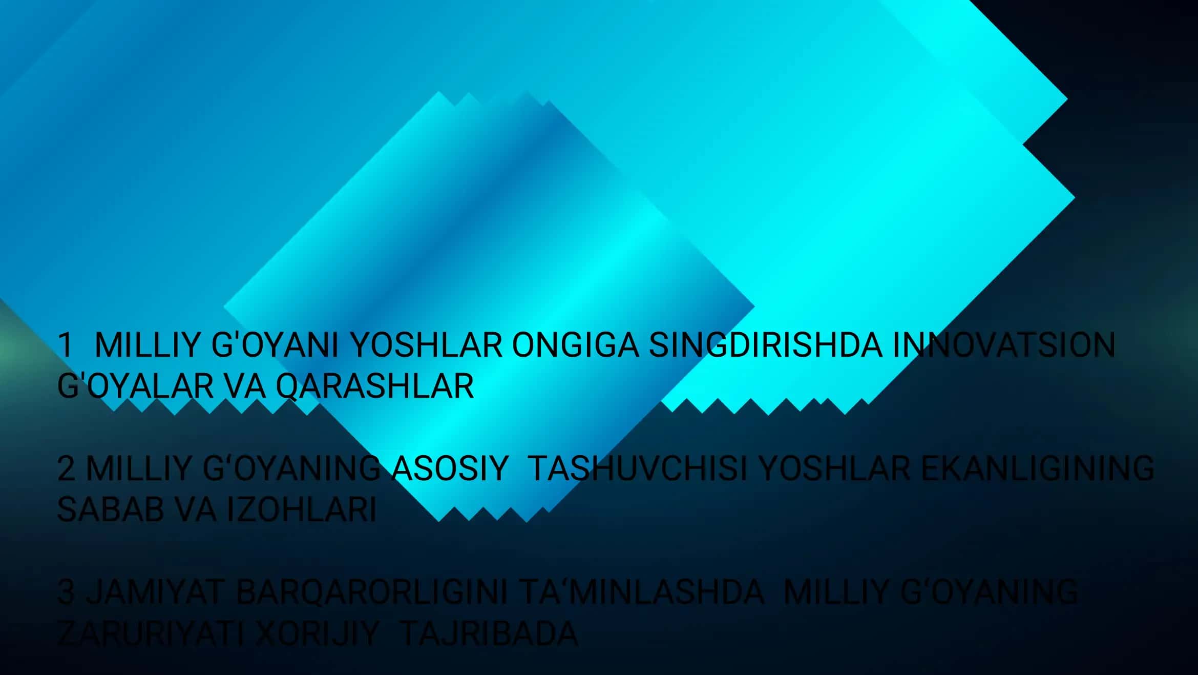 MILLIY GʻOYANING ASOSIY TASHUVCHISI 1