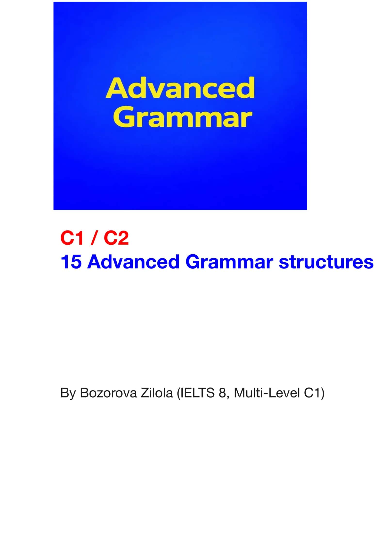 15 Advanced Grammar structures 1