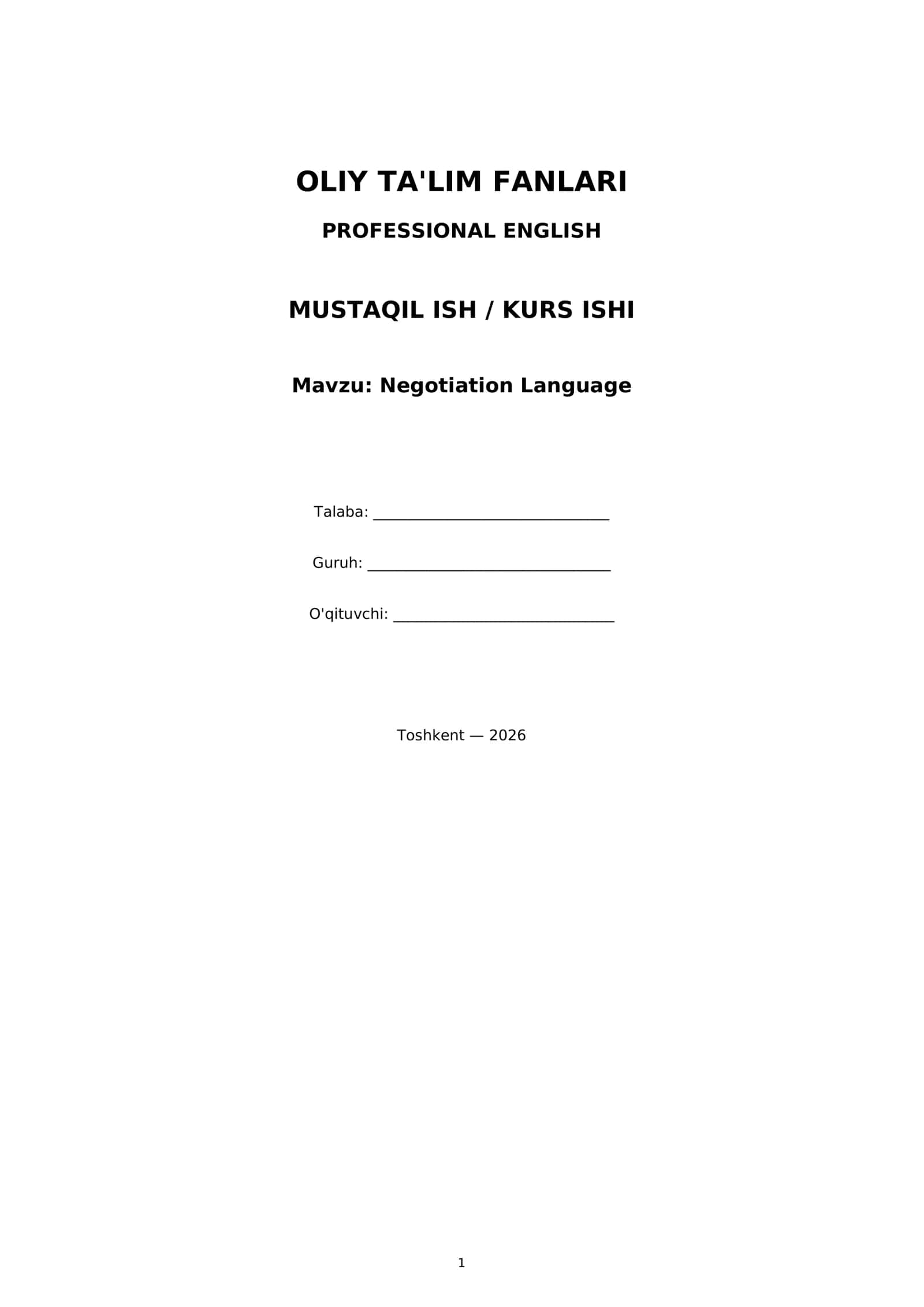 Negotiation Language 1