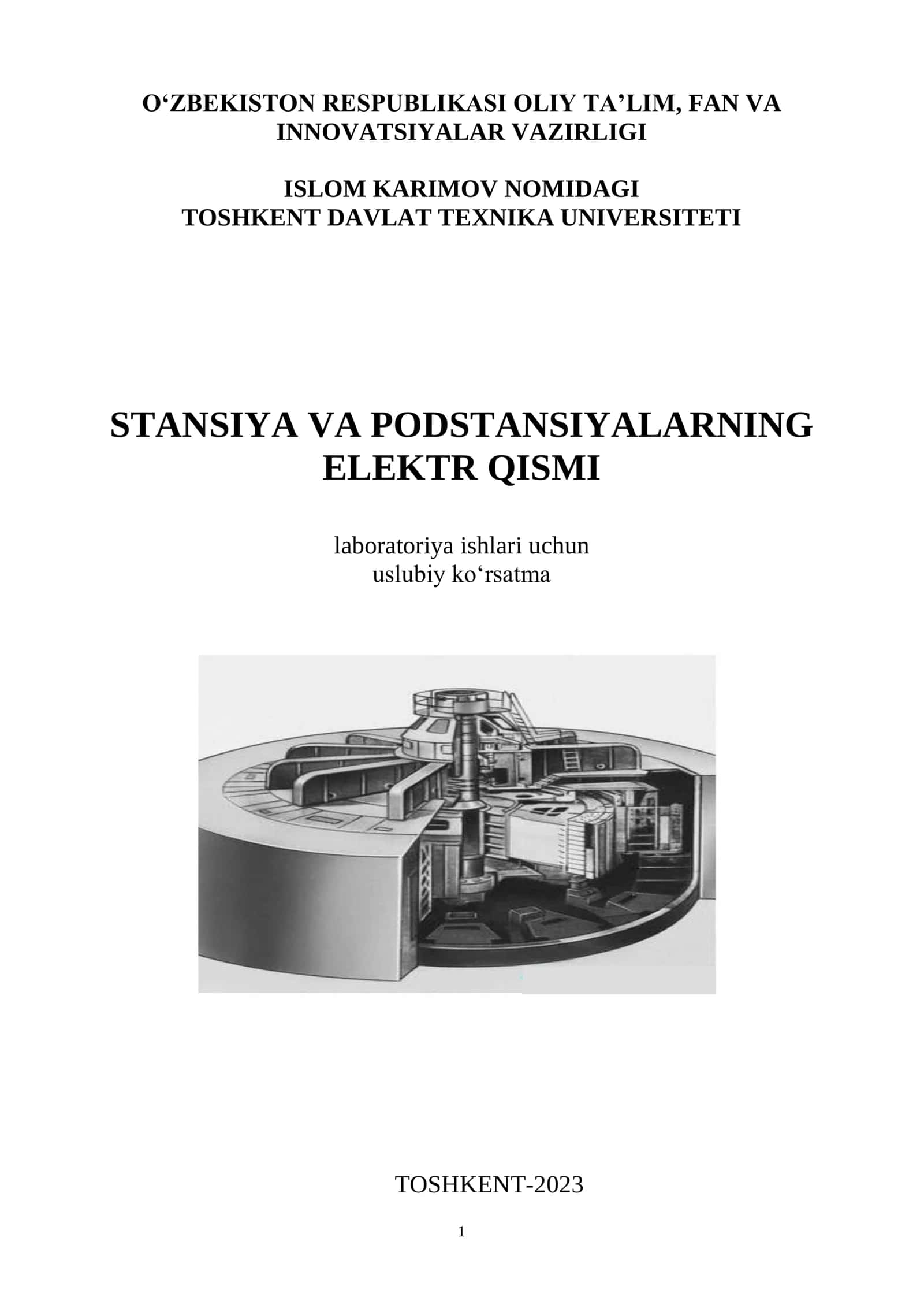STANSIYA VA PODSTANSIYALARNING ELEKTR QISMI 1