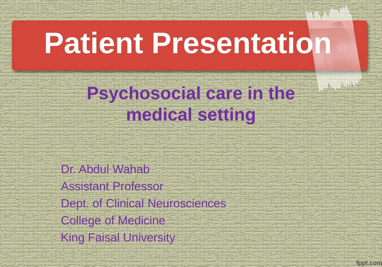 Psychosocial care in the medical setting 1