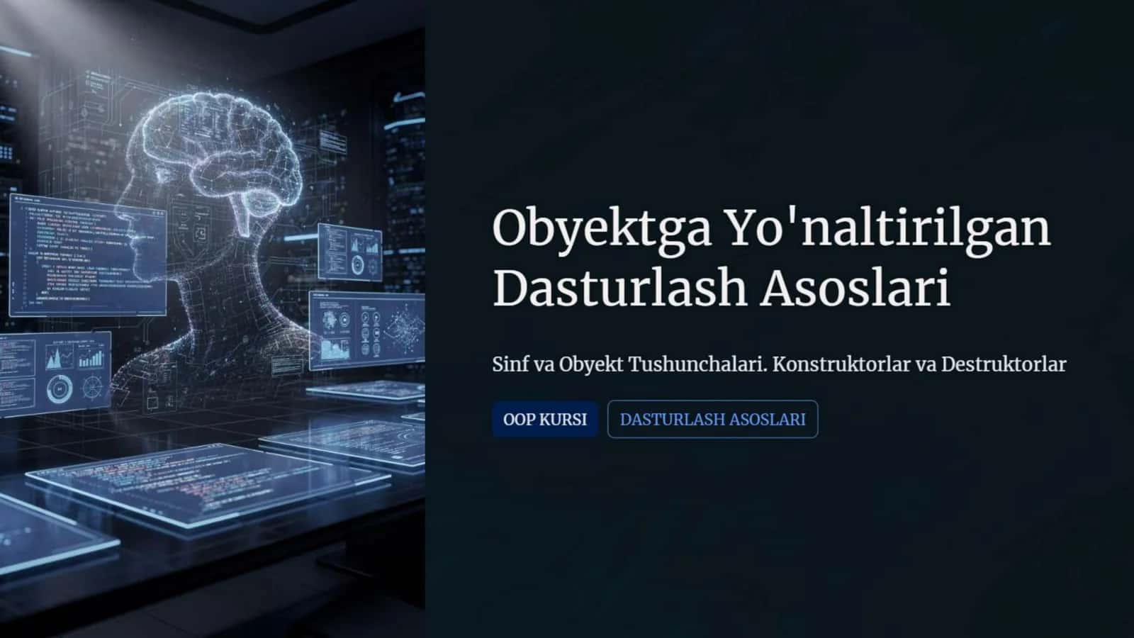 Dasturlash: Obyektga yonaltirilgan dasturlash asoslari 1
