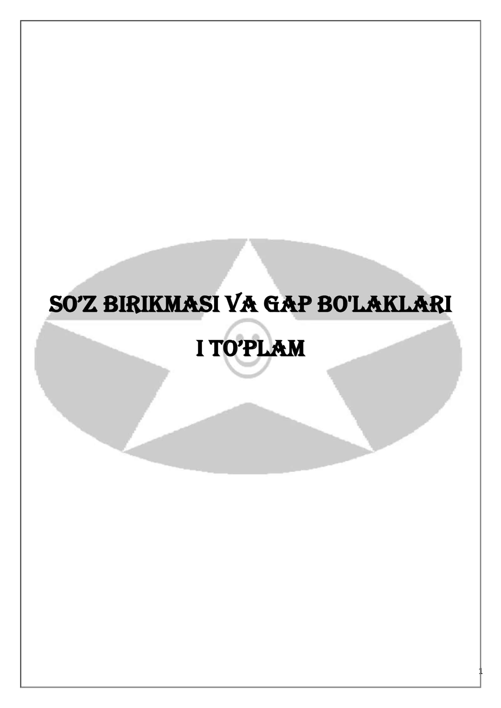 So’z birikmasi va gap bo'laklari test 1