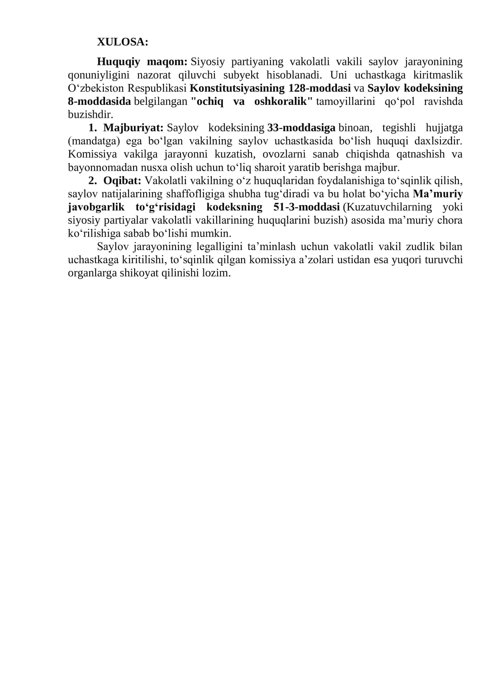 5-mavzu. Saylov tizimining konstitutsiyaviy asoslari 2