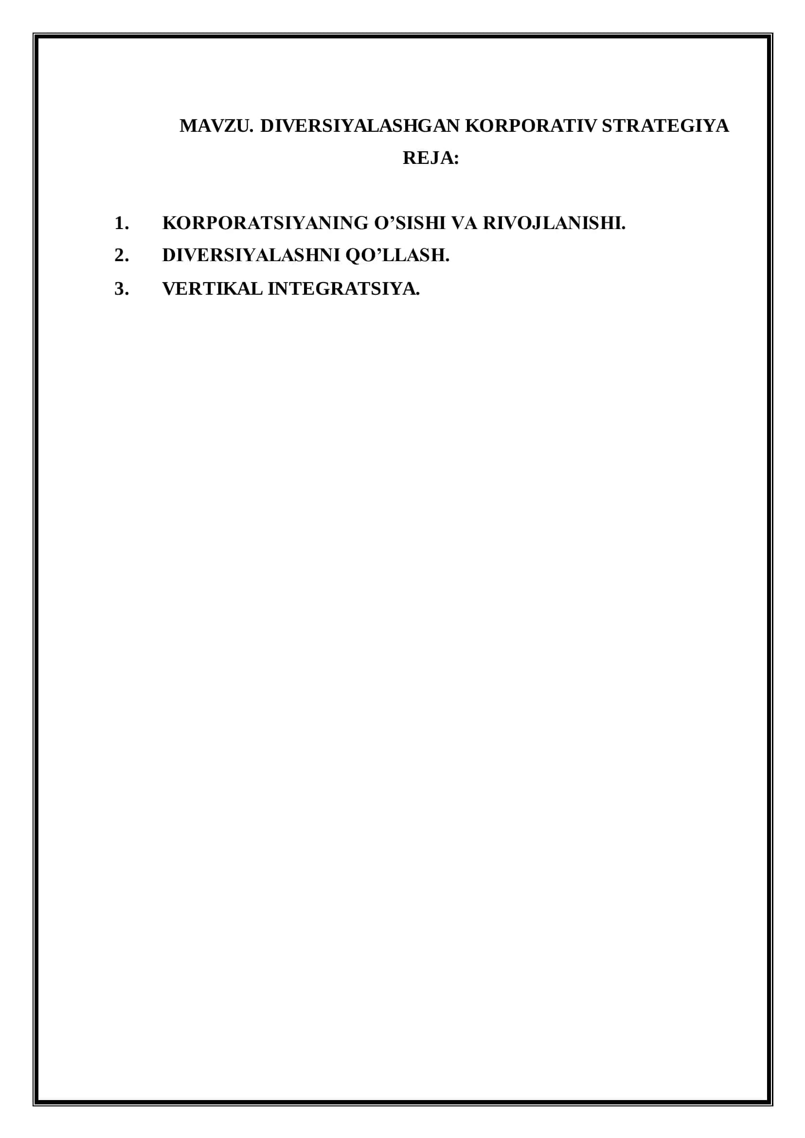 DIVERSIYALASHGAN KORPORATIV STRATEGIYA 2