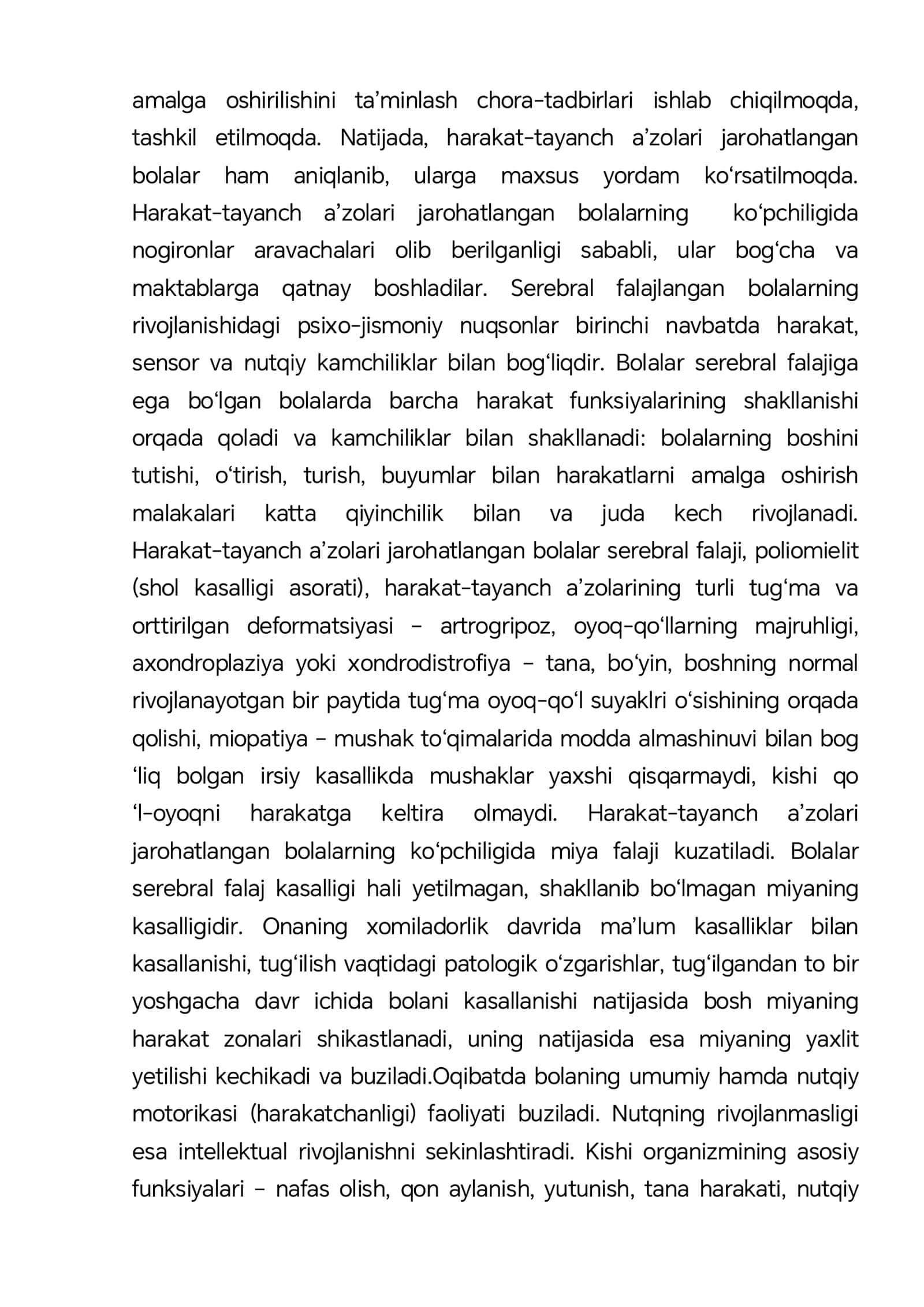 Tayanch-harakat apparatida nuqsoni bo‘lgan bolalar uchun inklyuziv ta’lim strategiyalari 2