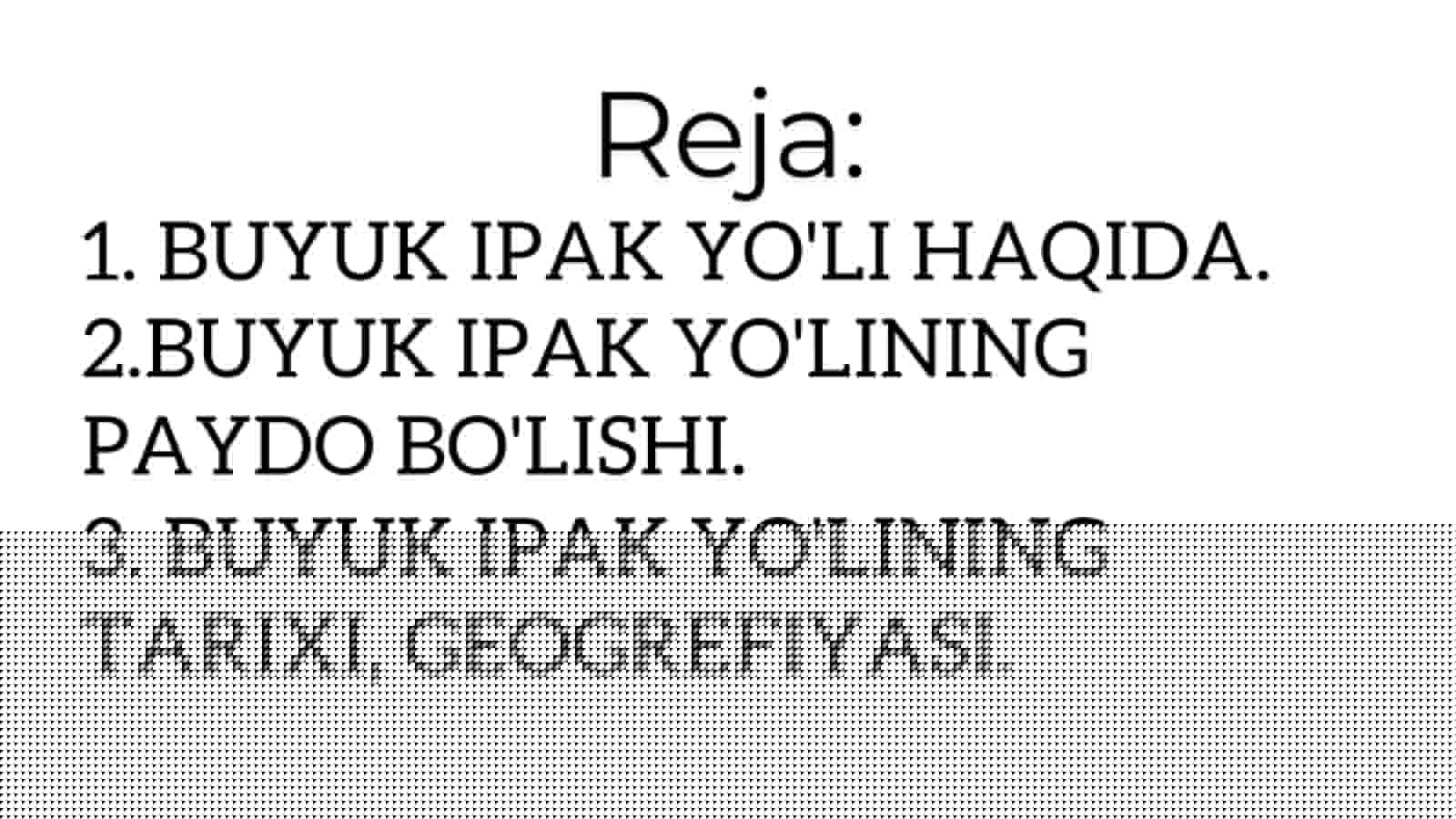BUYUK IPAK YO'LI 2