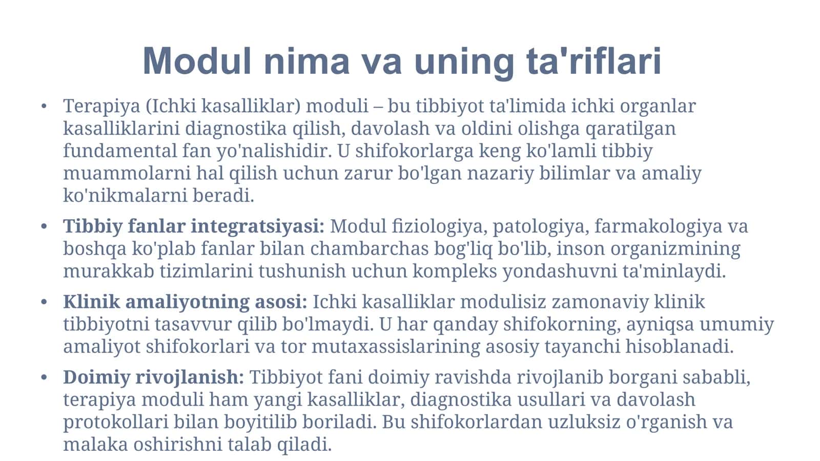 Terapiya moduli 2