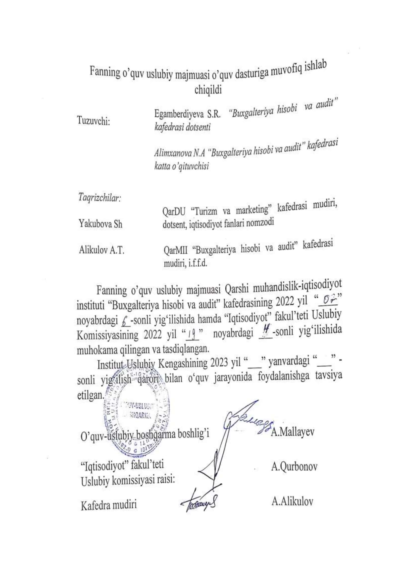 Byudjet hisoboti fanidan ma'ruza matni 2
