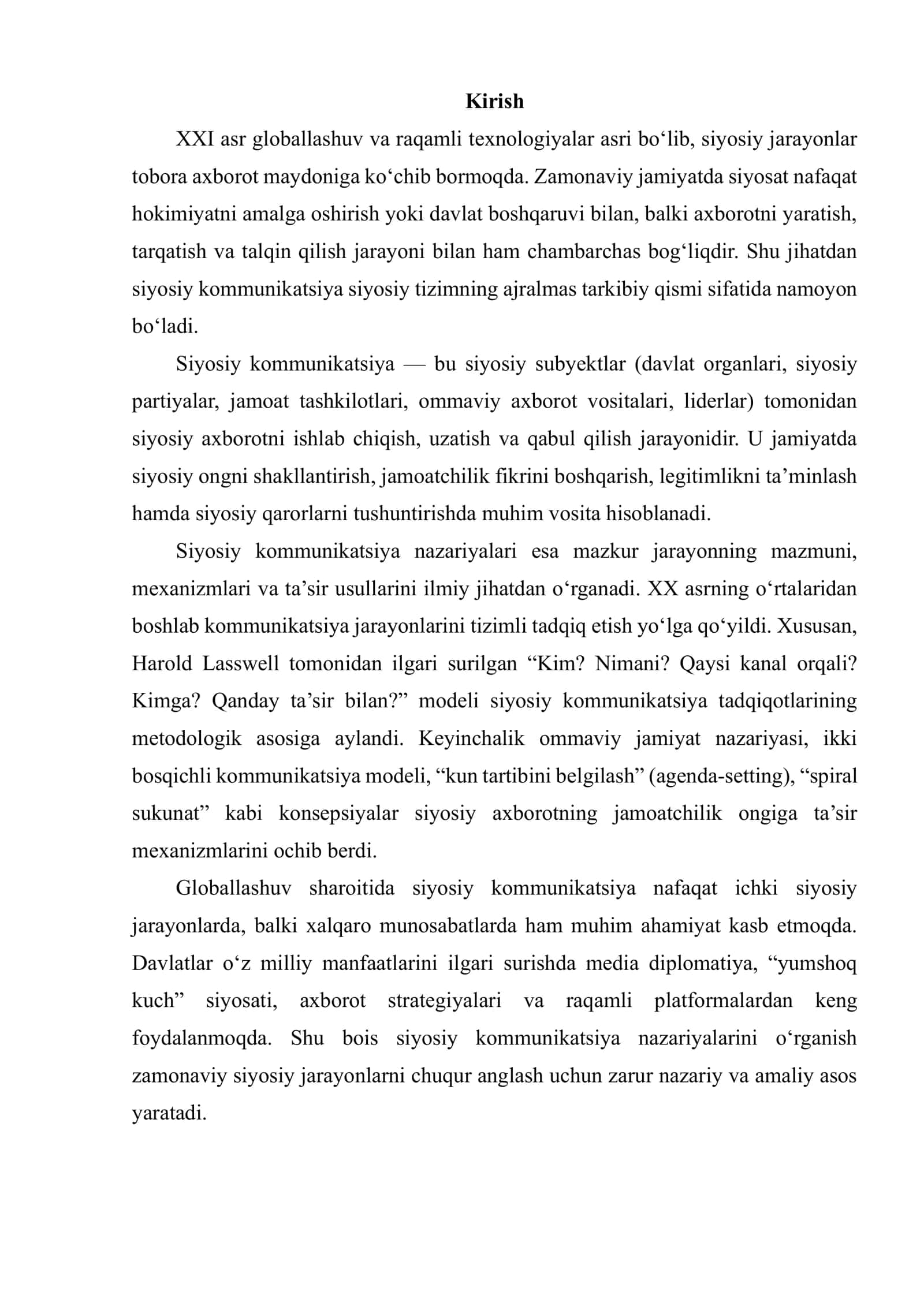 SIYOSIY KOMMUNIKATSIYA NAZARIYALARI 2